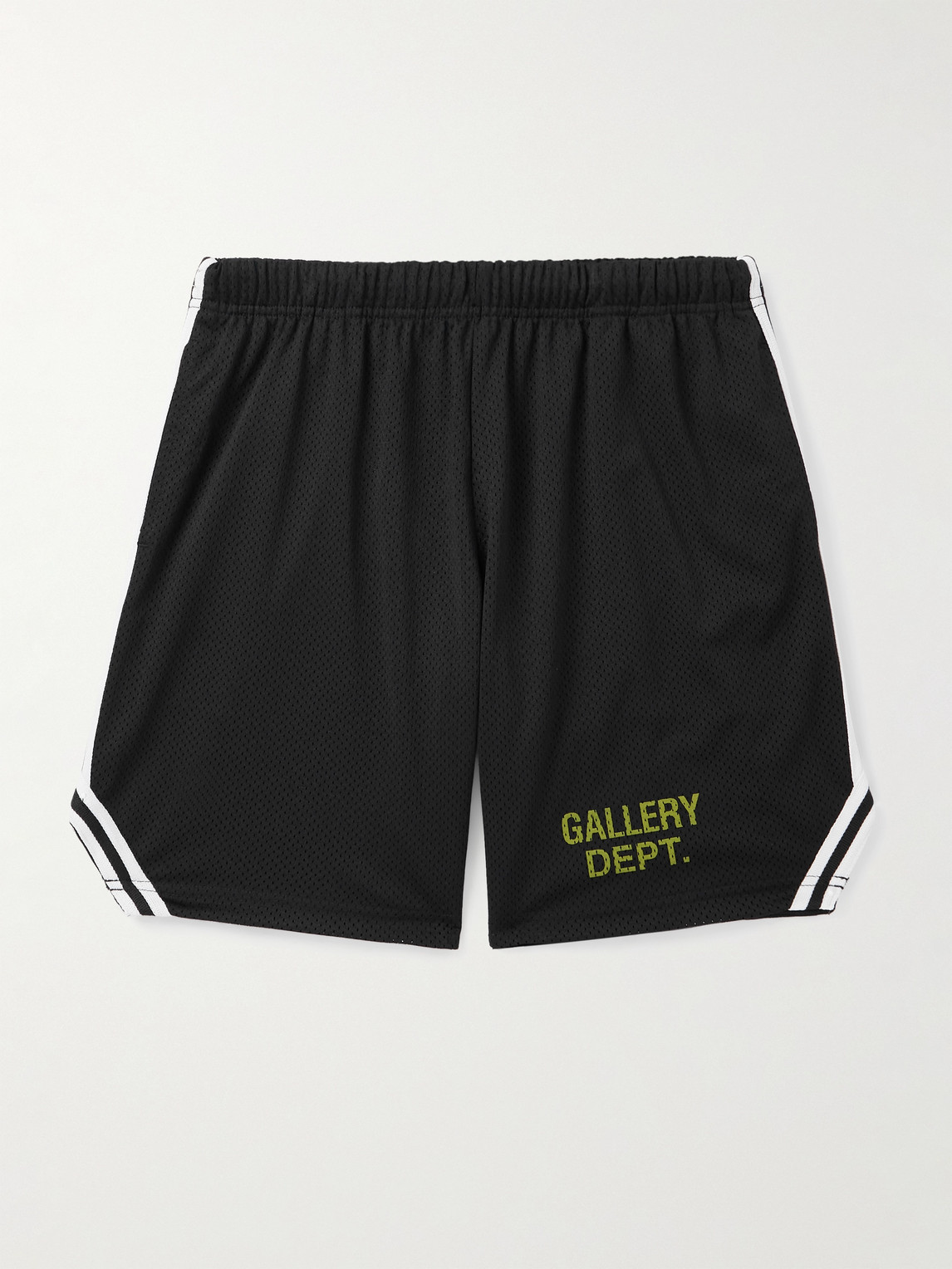 Gallery Dept. Venice Court Wide-Leg Logo-Print Webbing-Trimmed Mesh Shorts - Men