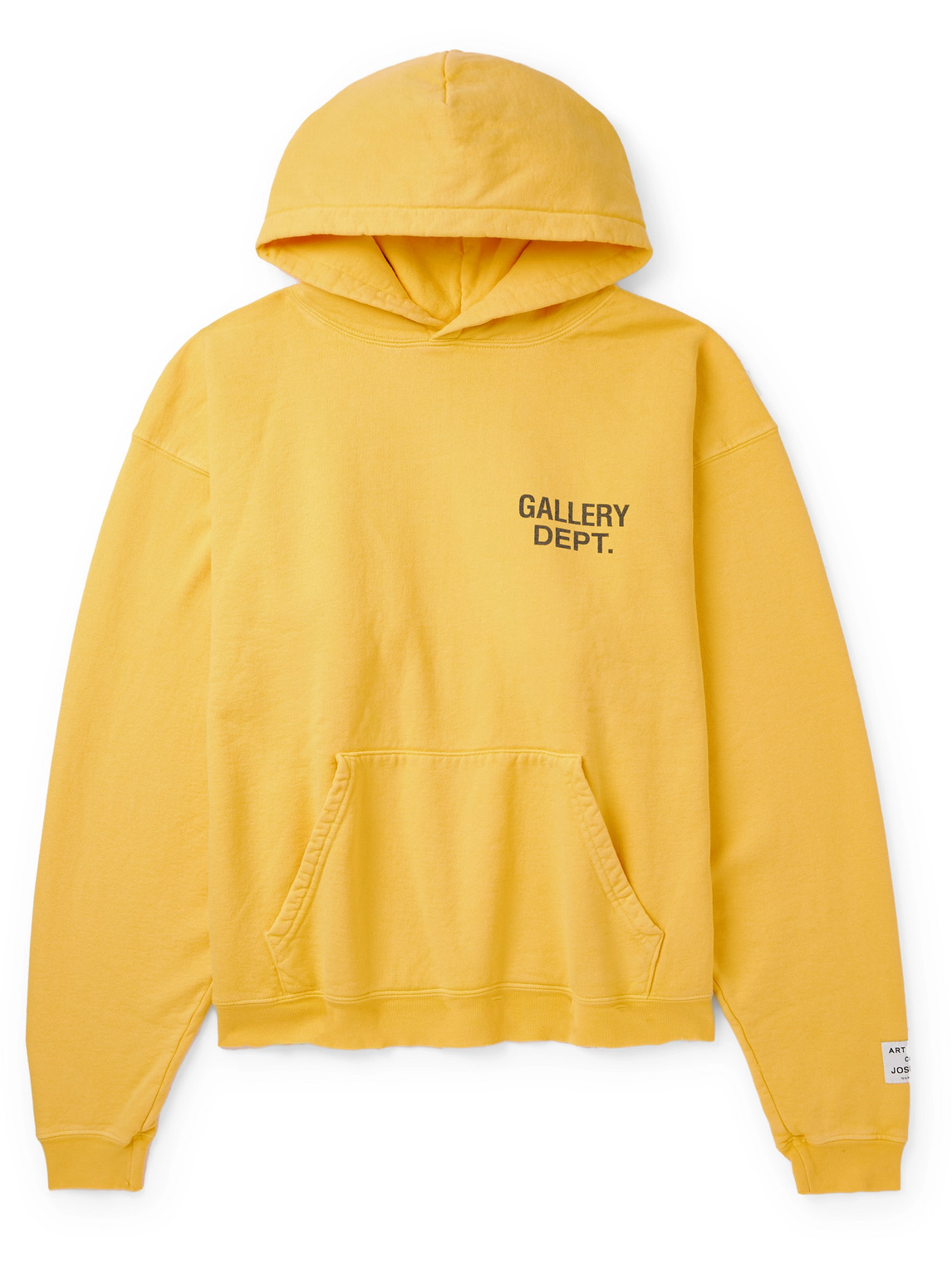 Gallery Dept. 90's Oversized Logo-print Cotton-jersey Hoodie In Yellow