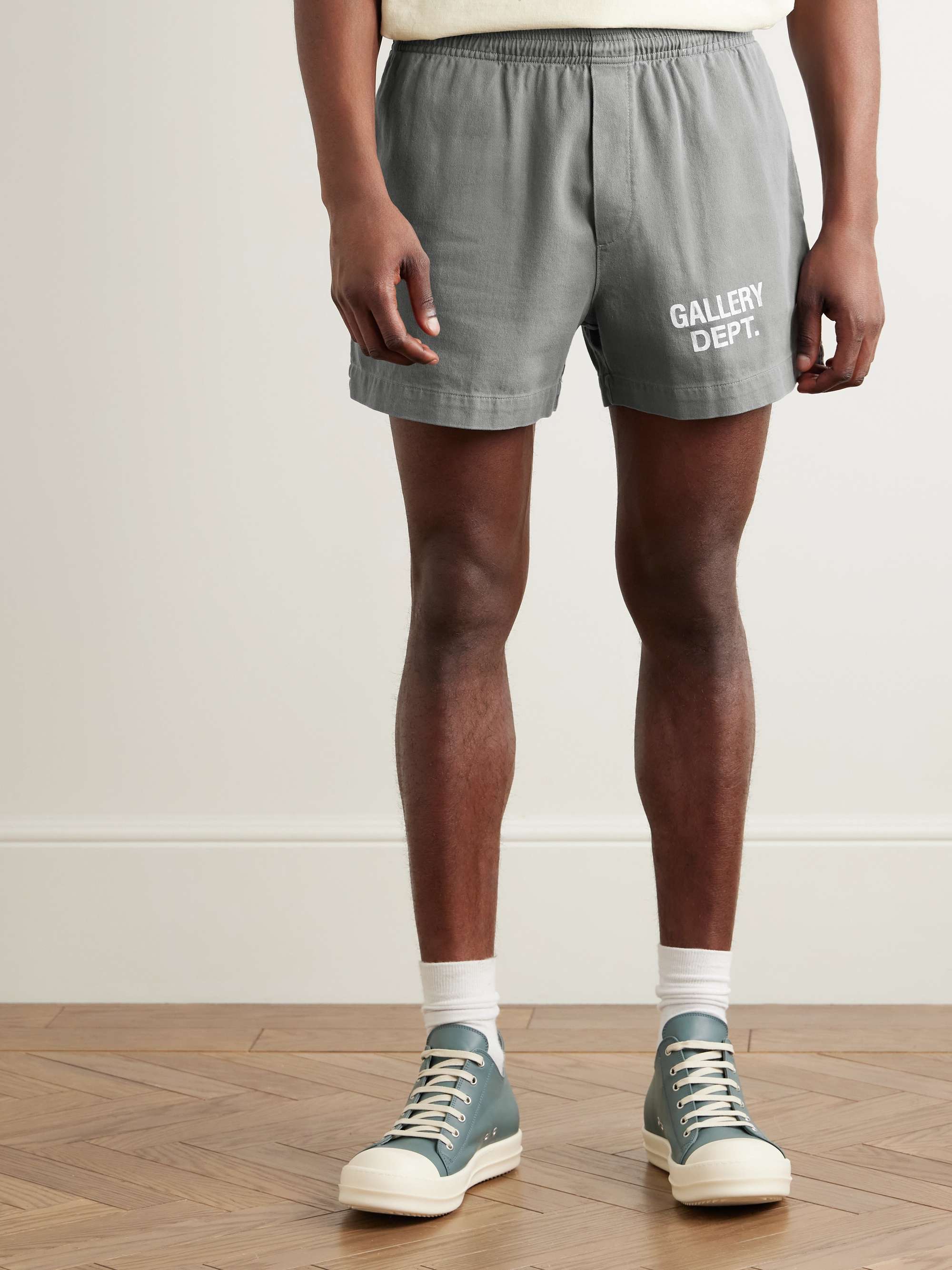 GALLERY DEPT. Zuma Straight-Leg Logo-Print Cotton-Jersey Shorts