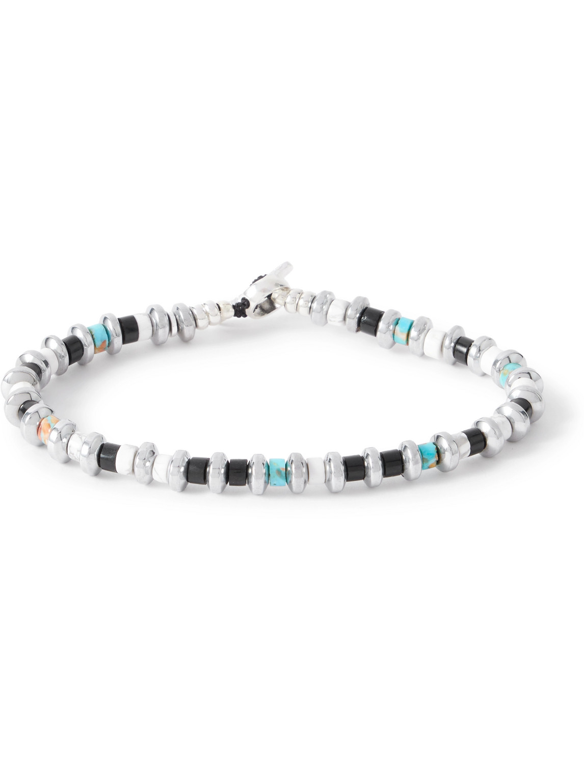 Sterling Silver Multi-Stone Beaded Bracelet