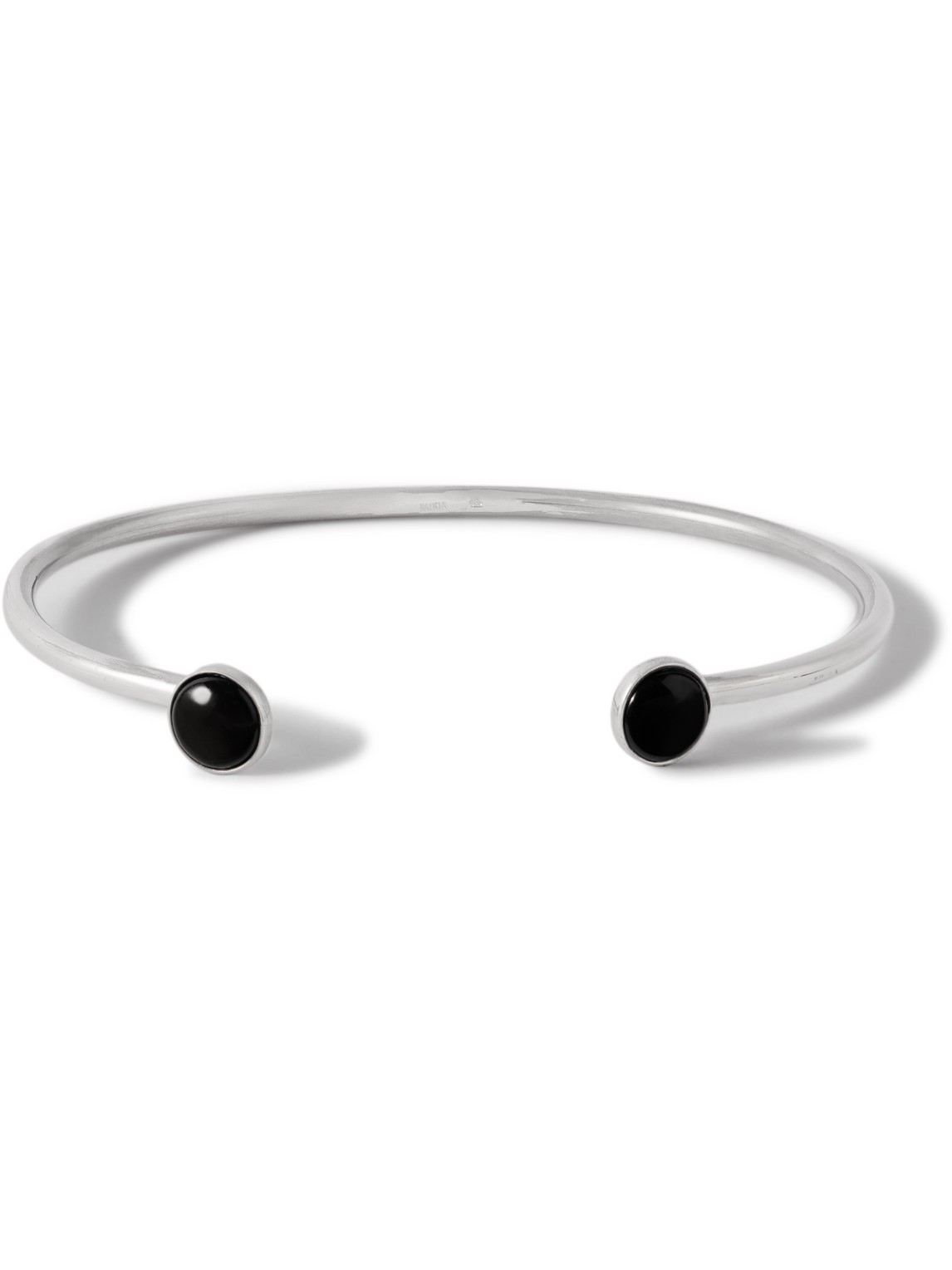 Mikia Sterling Silver Obsidian Cuff
