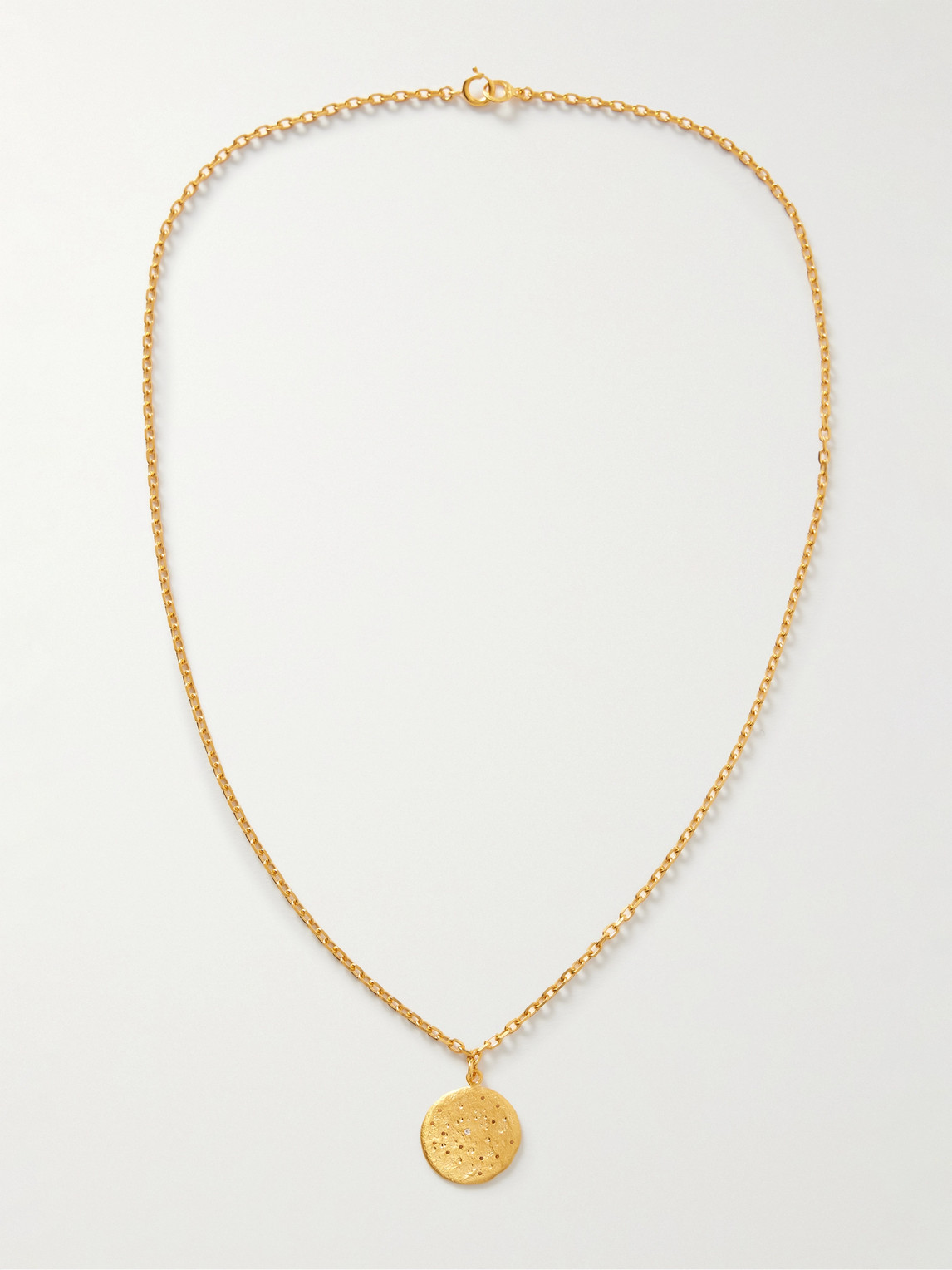 Mikia Polaris Gold-plated Diamond Pendant Necklace In Gold