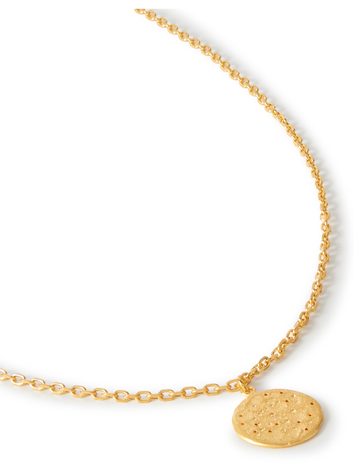 Mikia Polaris Gold-plated Diamond Pendant Necklace