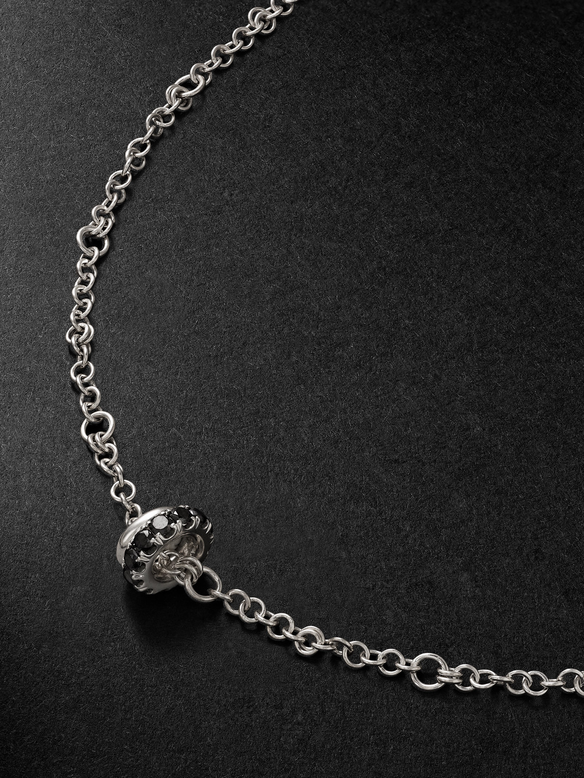 Spinelli Kilcollin Gravity Sterling Silver Diamond Chain Necklace In Silver