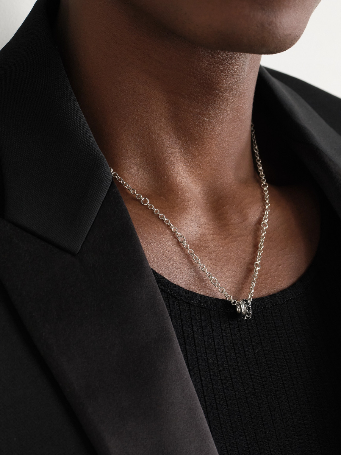 Spinelli Kilcollin Gravity Sterling Silver Diamond Chain Necklace In Silver