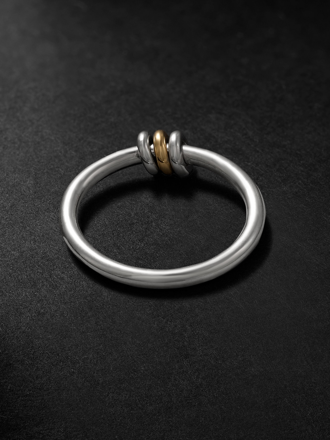 Spinelli Kilcollin Sirius Sterling Silver And 18-karat Gold Ring In Silver
