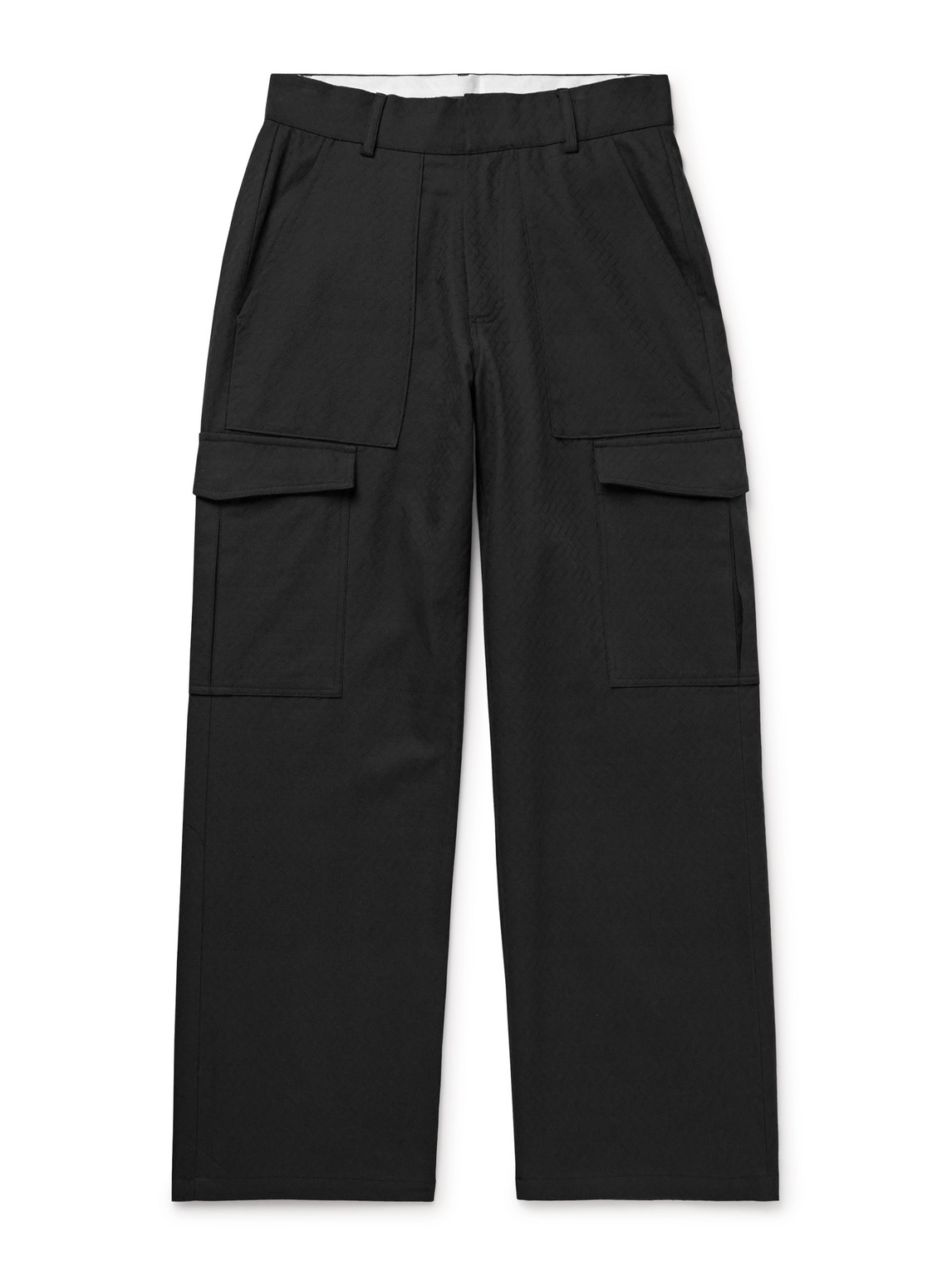 Raranga Straight-Leg Cotton-Twill Cargo Trousers