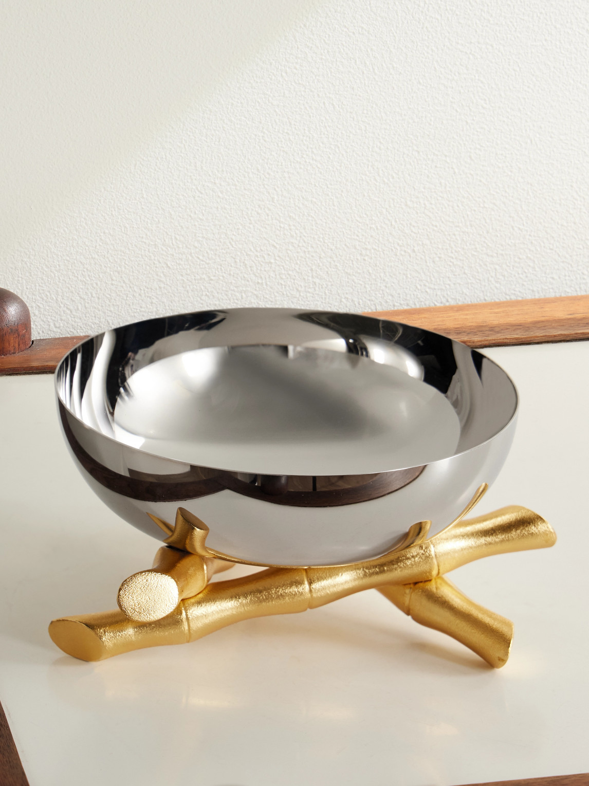 L'Objet Bambou Medium Stainless Steel and Gold-Plated Bowl - Men