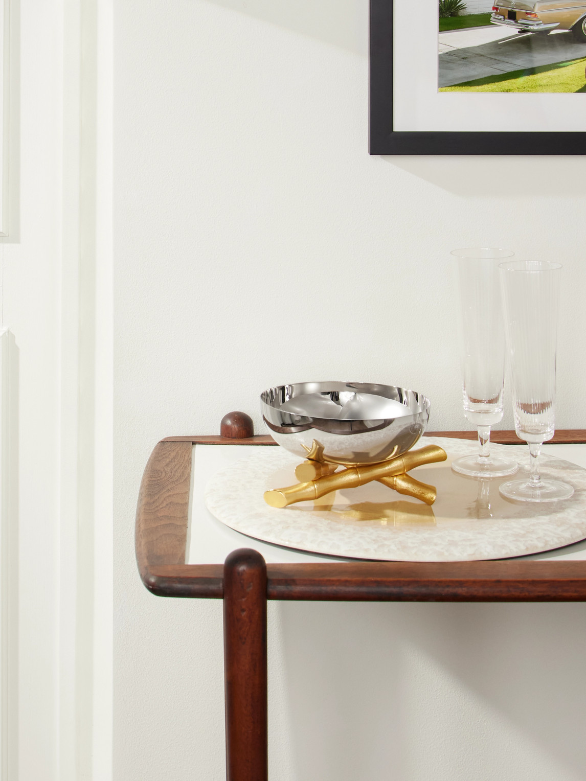 Bambou Medium Stainless Steel and Gold-Plated Bowl — 2