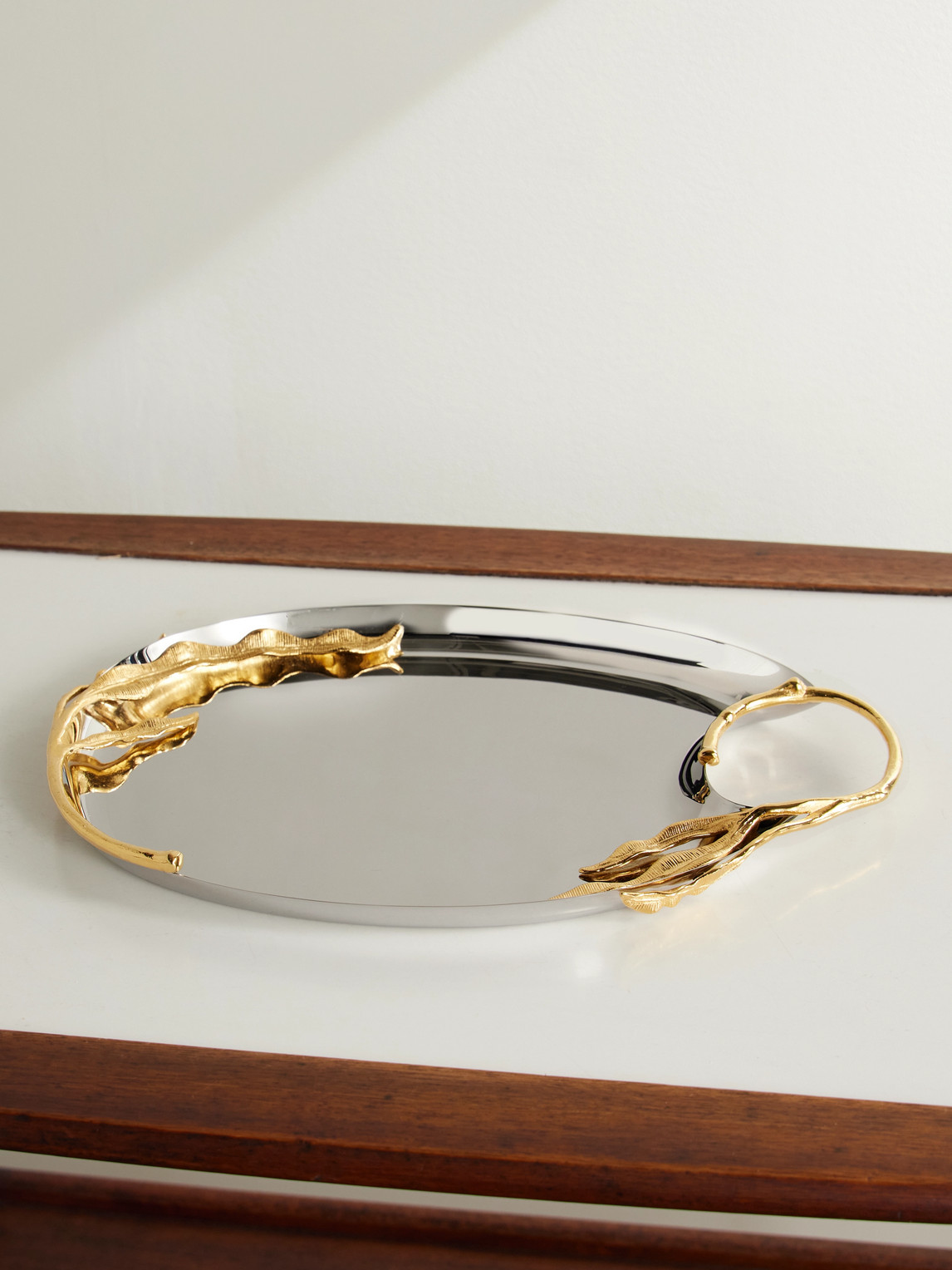 L'Objet Fern Medium Stainless Steel and Gold-Plated Tray - Men