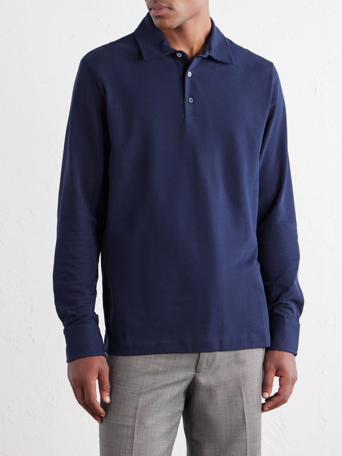 Mr P. - Cotton-Piqué Polo Shirt