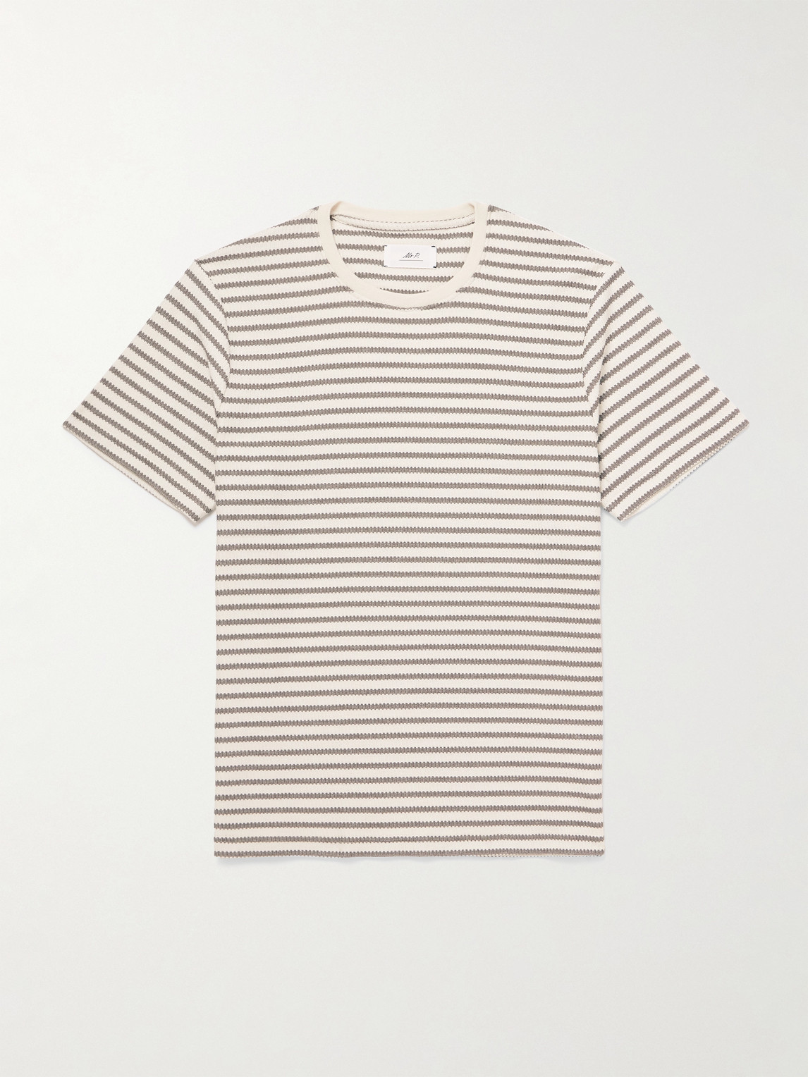 MR P. Striped Ribbed Cotton-Jersey T-Shirt - Men