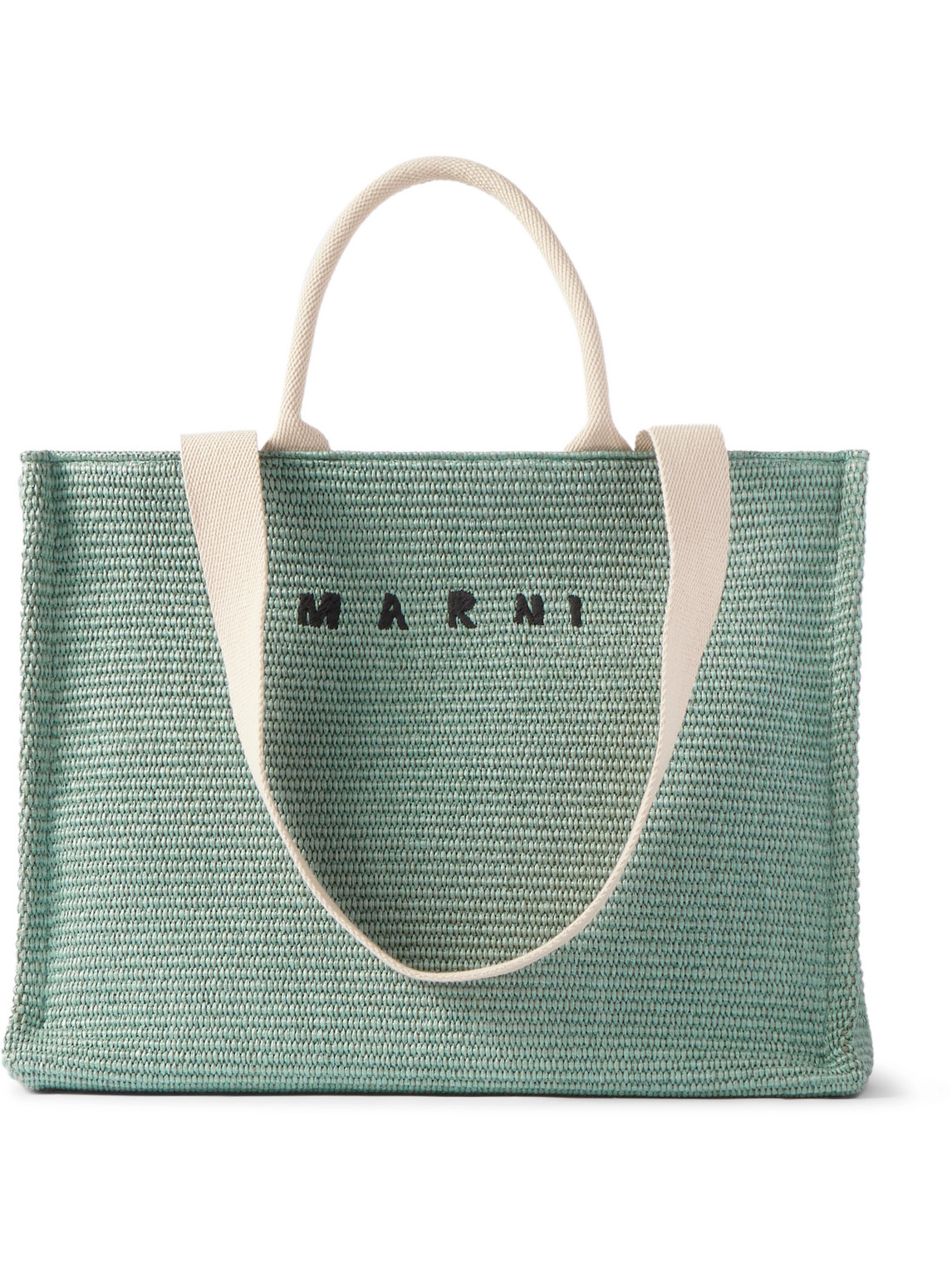 Marni – Logo-Embroidered Woven Raffia Tote Bag