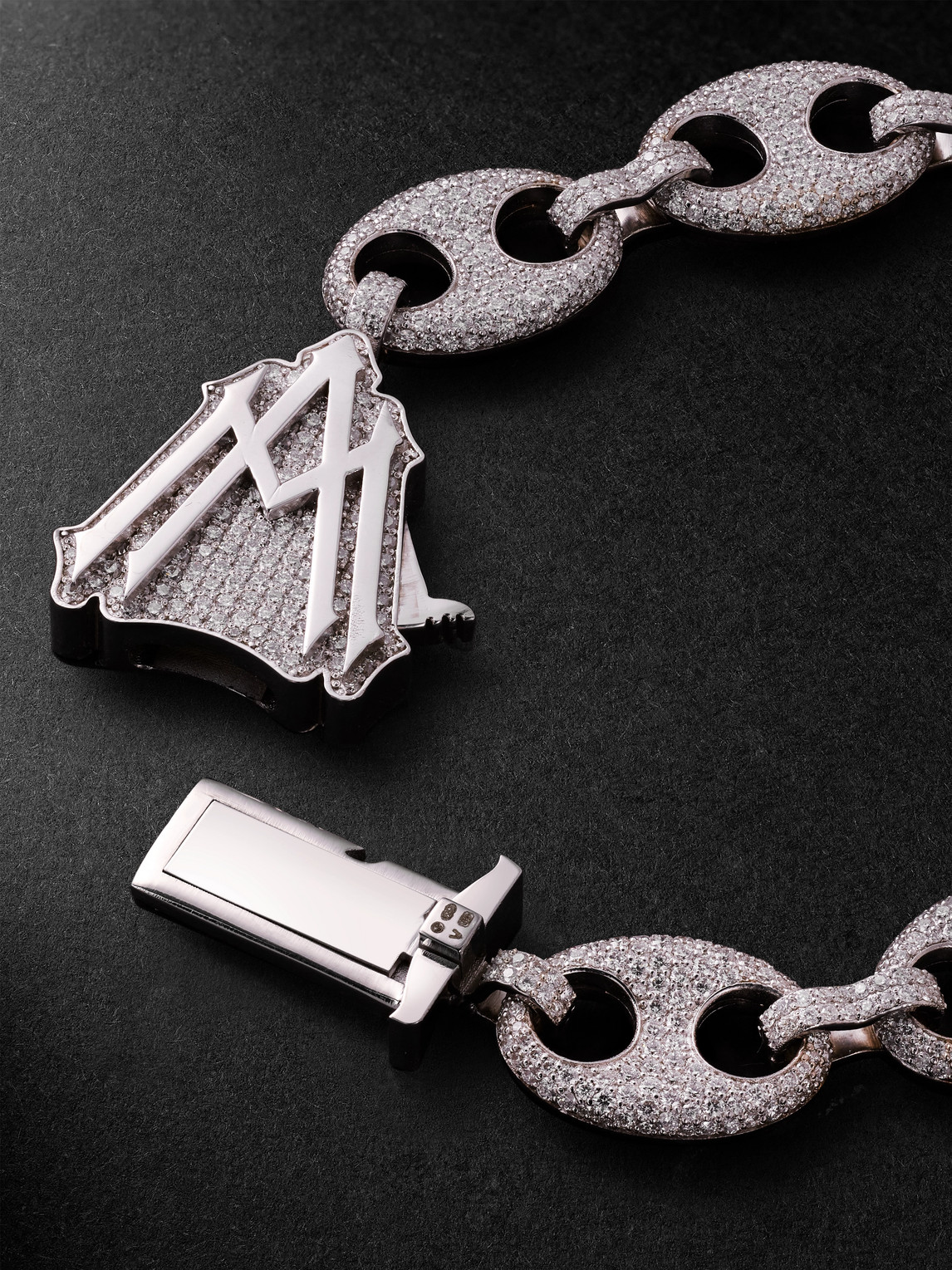 Alex Moss New York Amny 14-karat White Gold Diamond Bracelet In Silver
