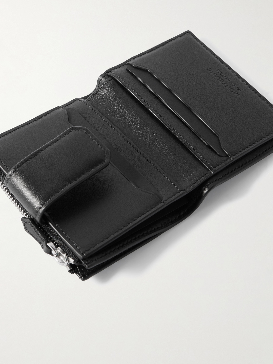 Montblanc Mini Leather Wallet In Black