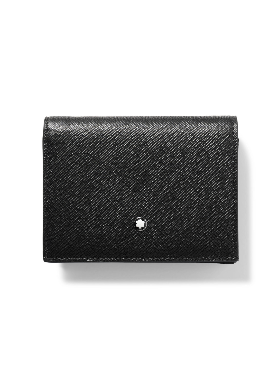 Montblanc Sartorial Logo-appliquéd Cross-grain Leather Wallet In Black