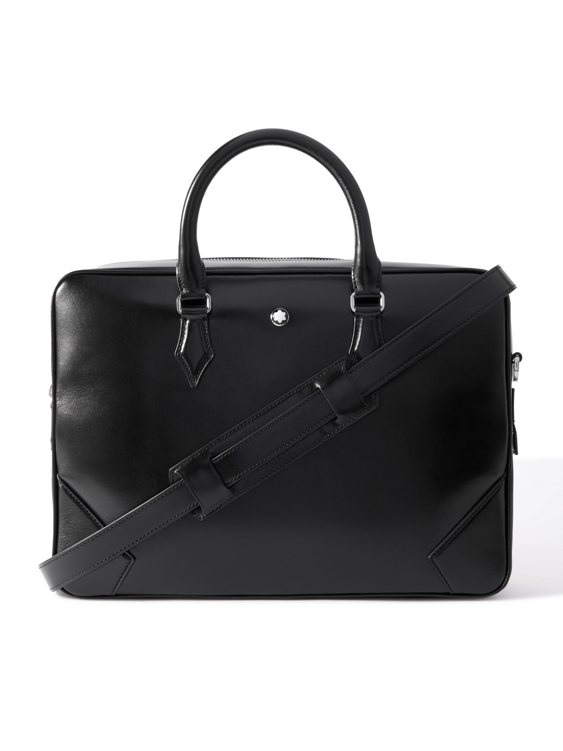 Montblanc Leather Briefcase In Black