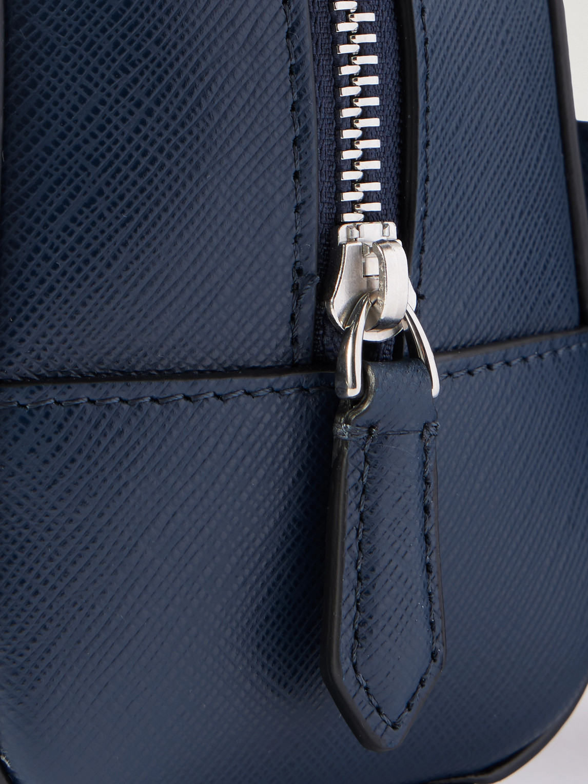 Shop Montblanc Textured-leather Wash Bag In Blue