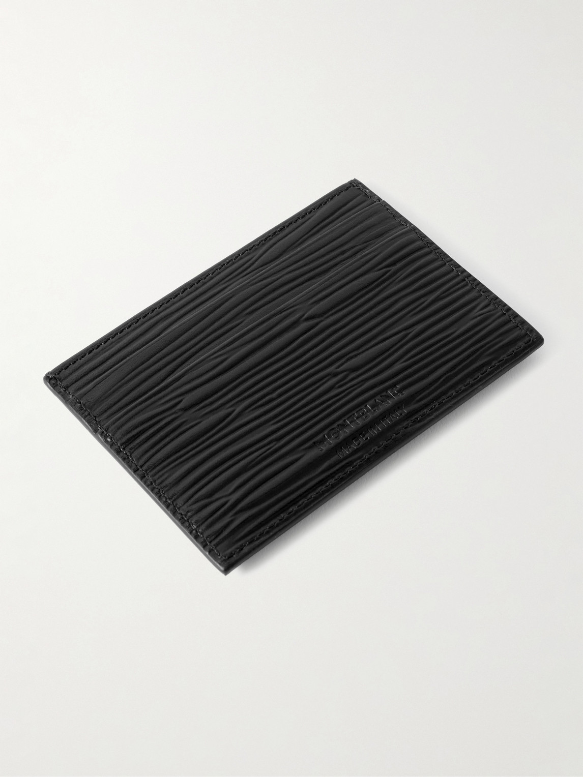 Montblanc Meisterstück 4810 Textured-leather Cardholder In Black