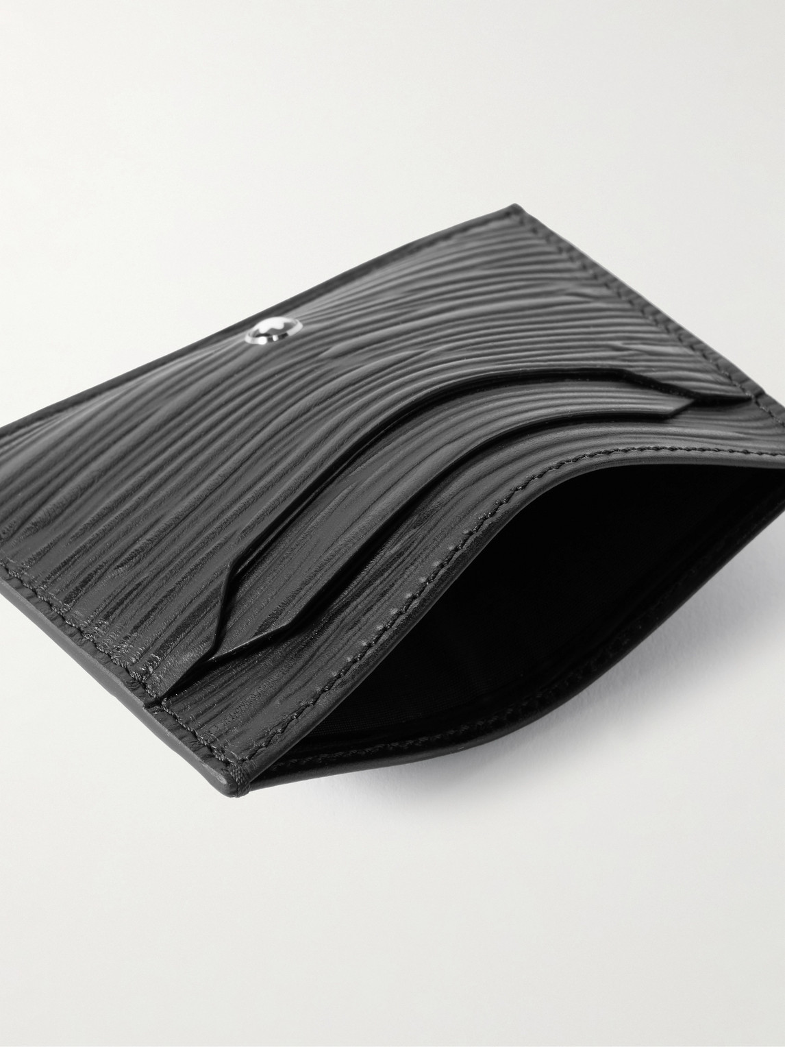 Montblanc Meisterstück 4810 Textured-leather Cardholder In Black