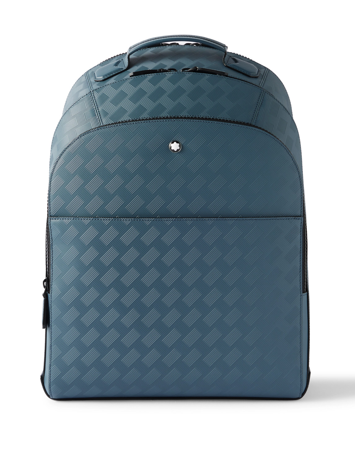 Montblanc Textured-leather Backpack In Blue