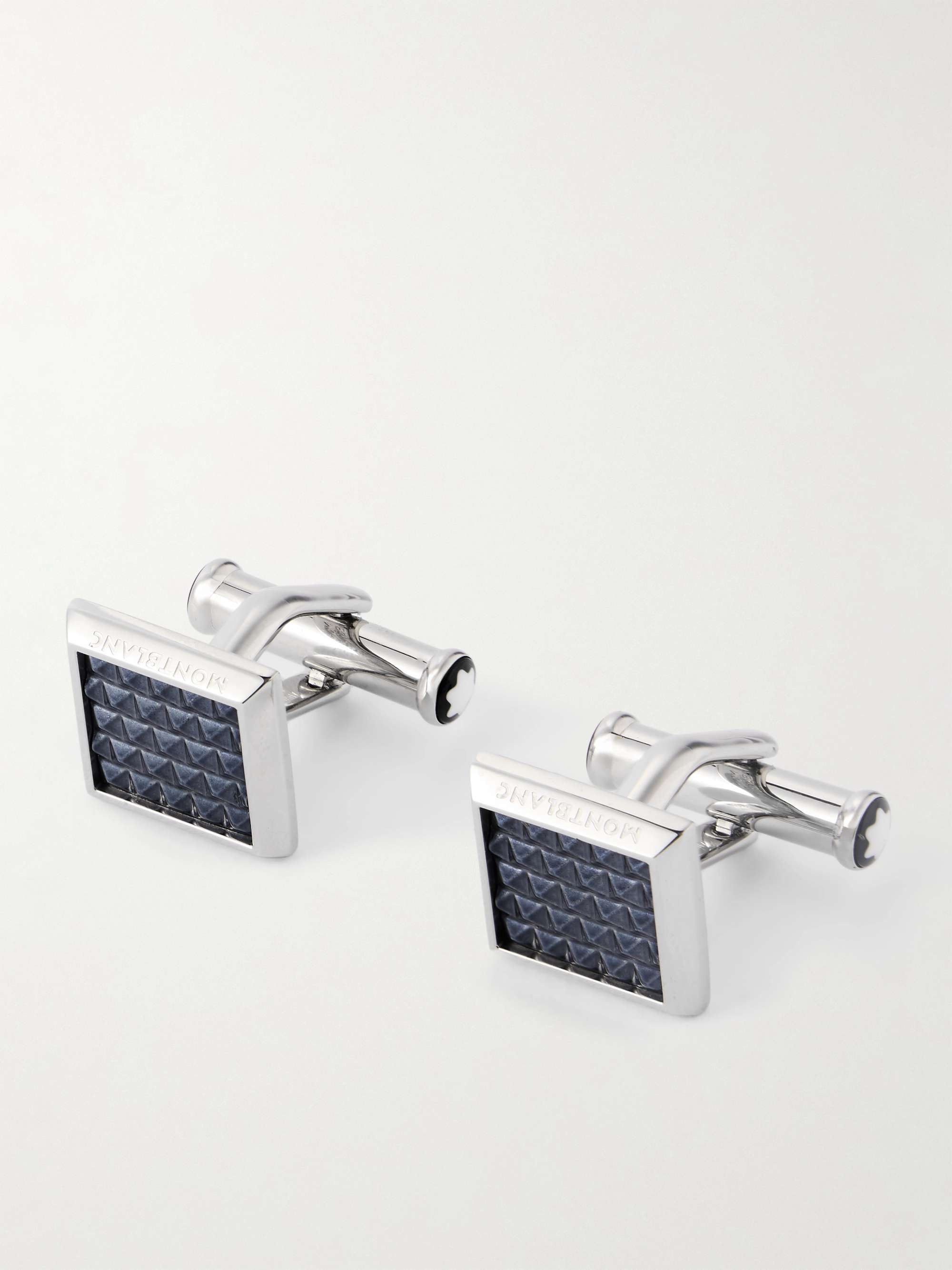 MONTBLANC Meisterstück Lacquered Stainless Steel Cufflinks