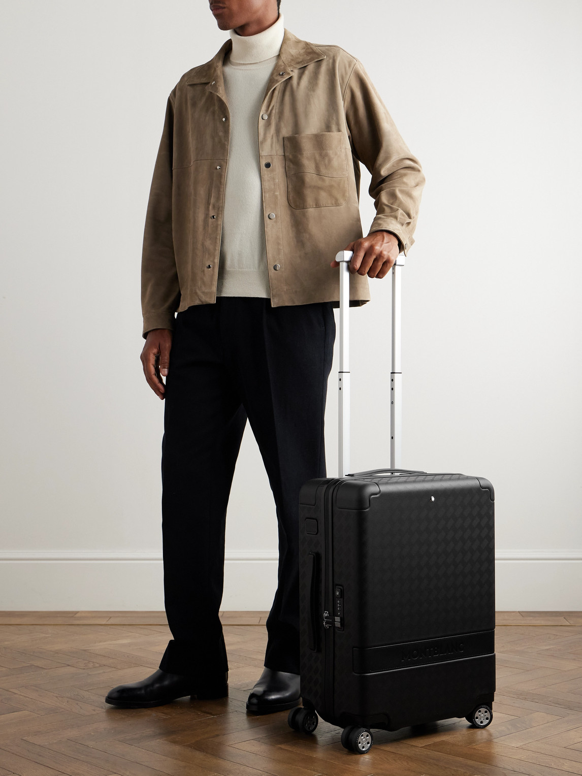 Montblanc #my4810 Extreme 3.0 Textured-leather Carry-on Suitcase In Black