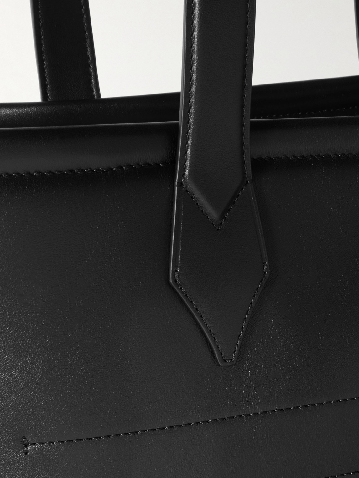 Montblanc Leather Tote Bag In Black