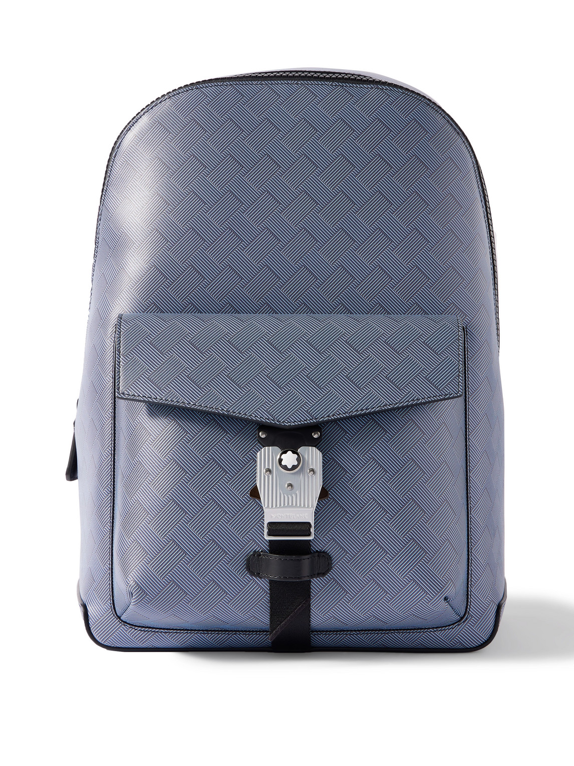 Montblanc Textured-leather Backpack In Blue