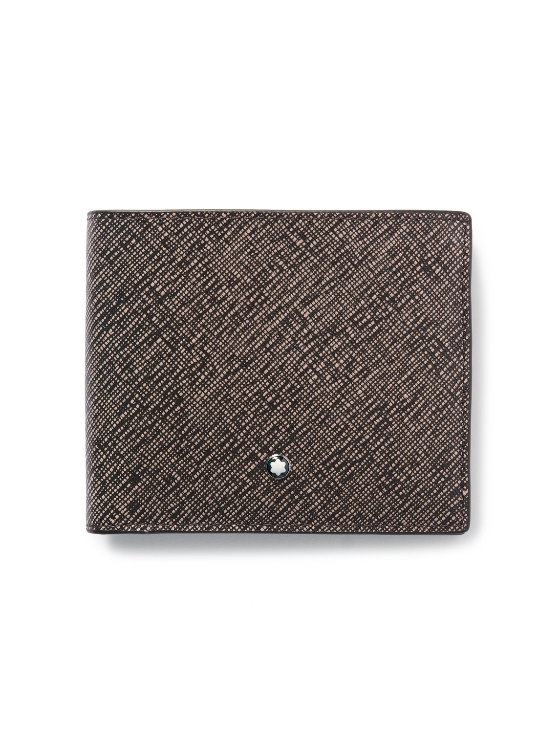 Montblanc Sartorial Printed Cross-grain Leather Wallet In Neutrals