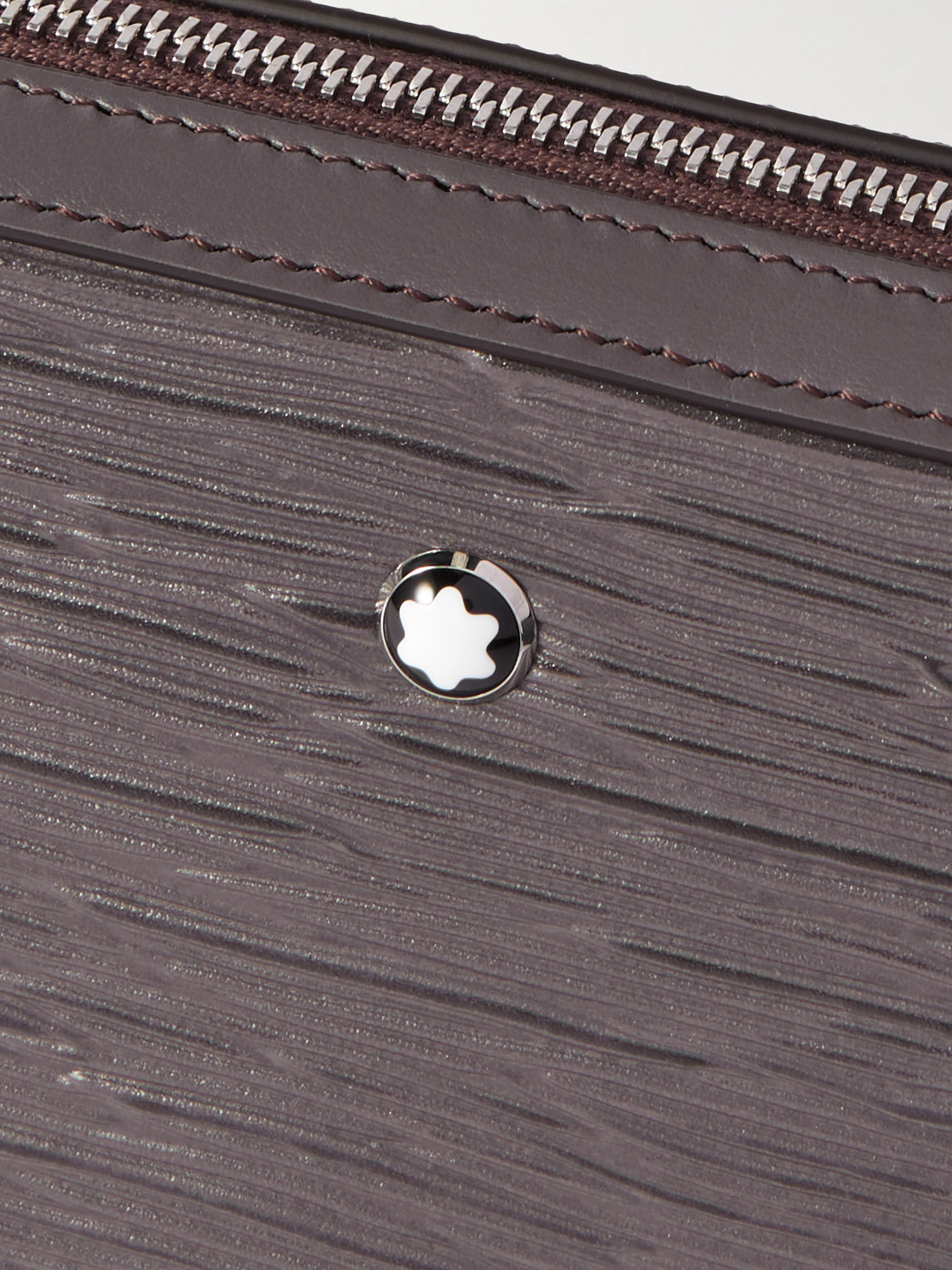 Montblanc Meisterstück 4810 Mini Textured-leather Messenger Bag In Gray