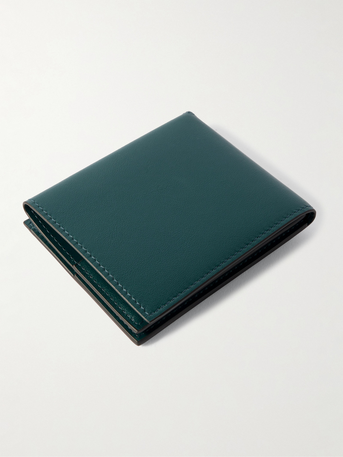 Montblanc Leather Billfold Wallet In Blue