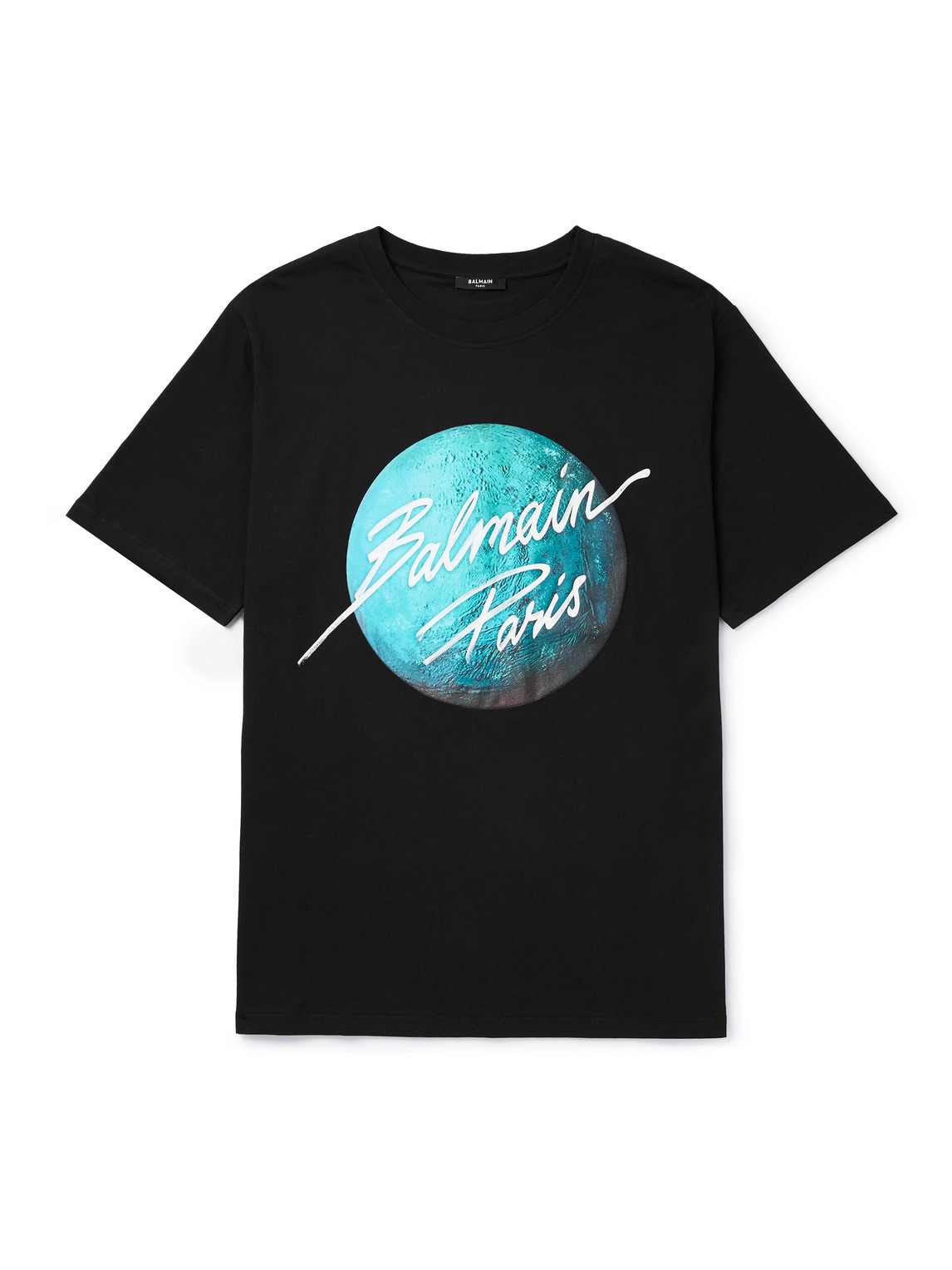 希少【BALMAIN】プリント コットンジャージー Tシャツ ☆BALMAIN☆コットン ジャージ Tシャツ