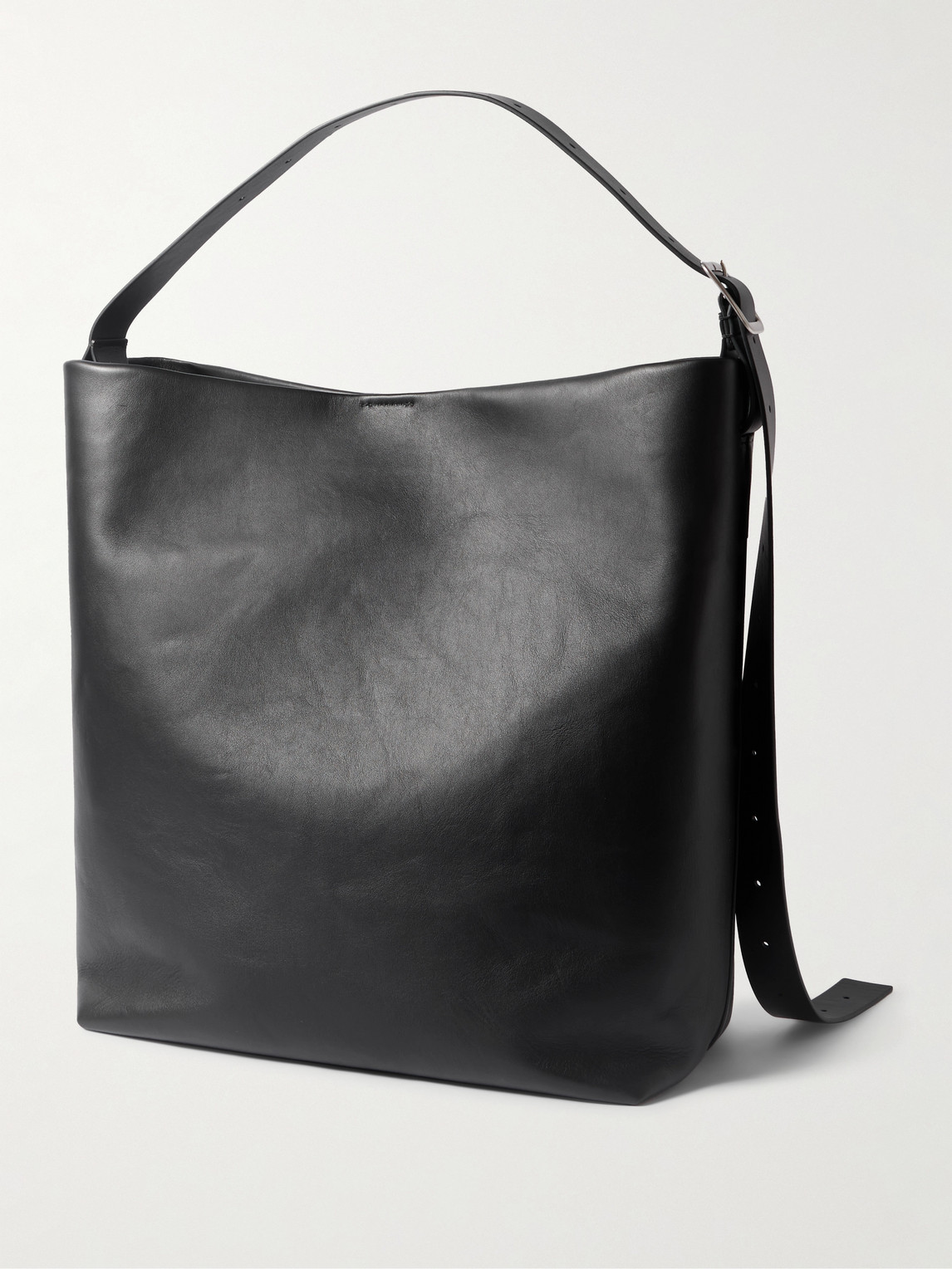 Jil Sander Leather Tote Bag In Black