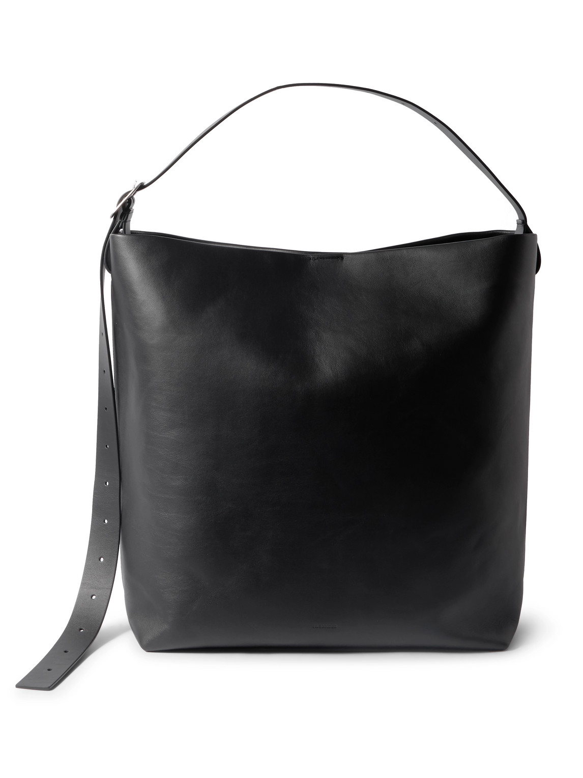Jil Sander Leather Tote Bag In Black