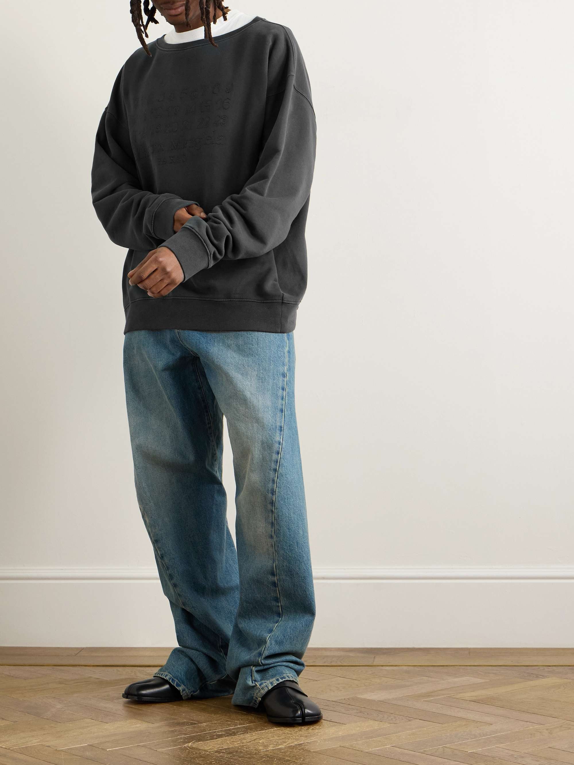 MAISON MARGIELA コットン ストレートパンツ ペイント