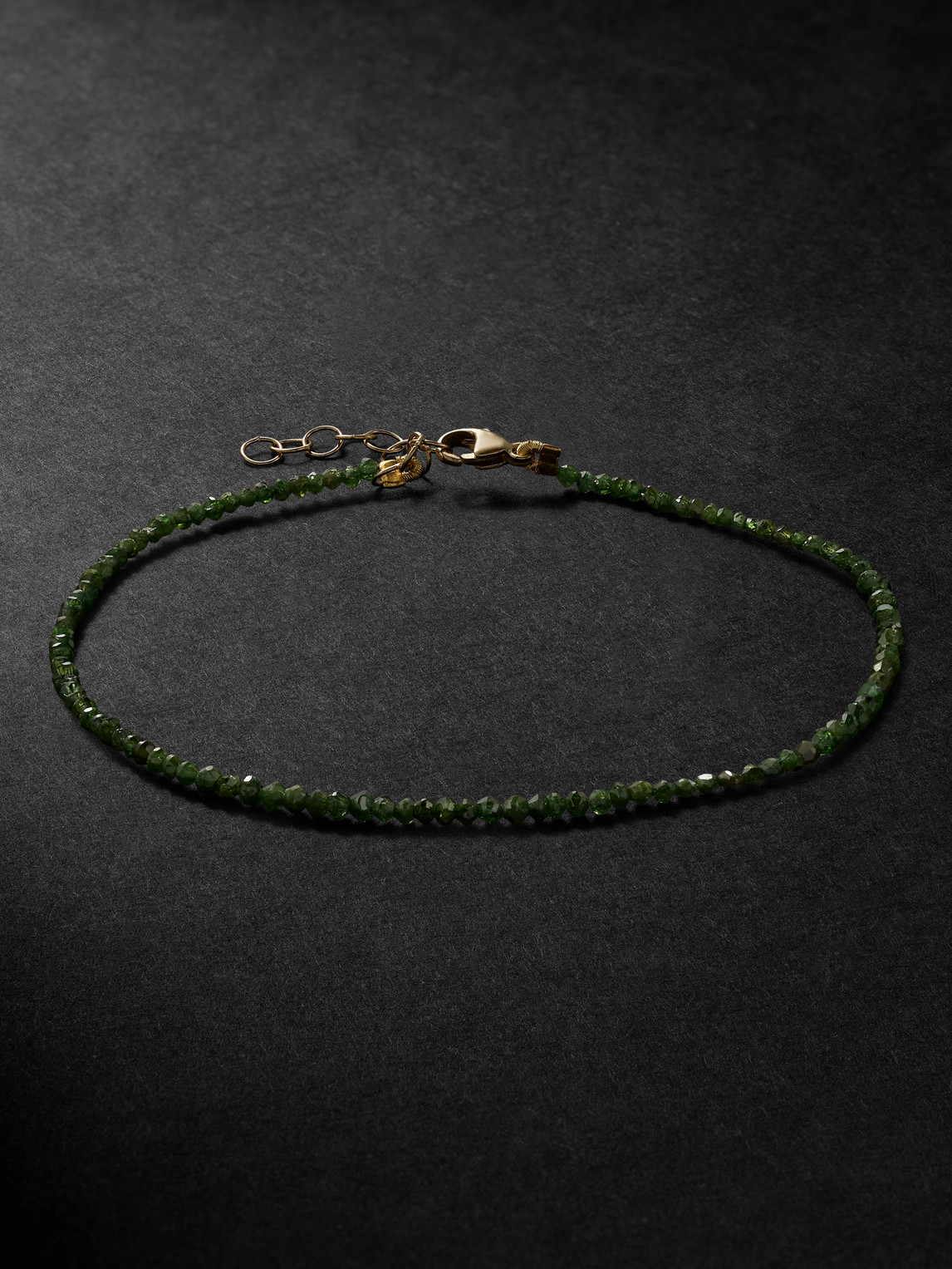 Jia Jia Gold Diamond Beaded Bracelet In Green