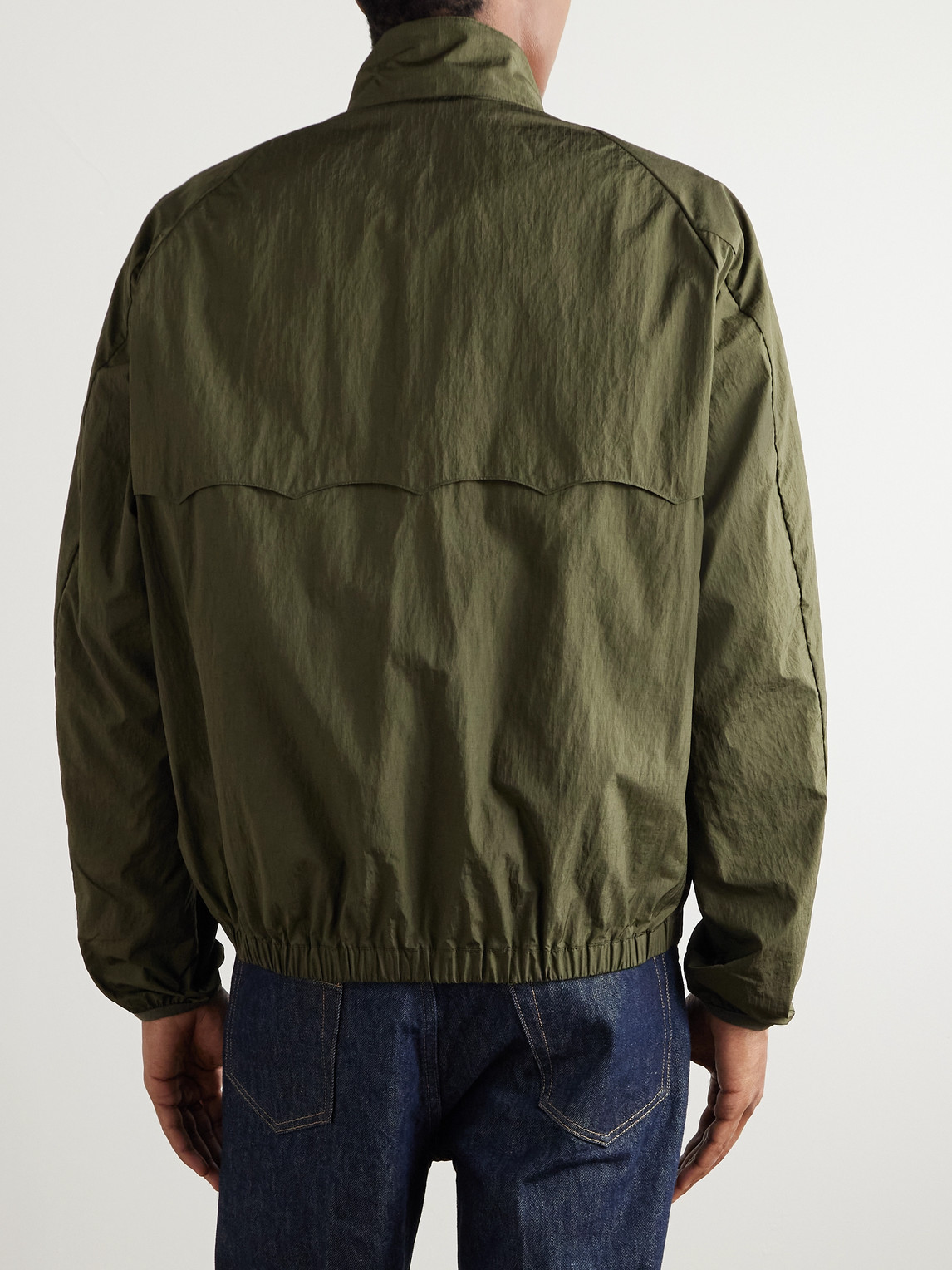 Shop Baracuta G9 Logo-print Shell Harrington Jacket In Green