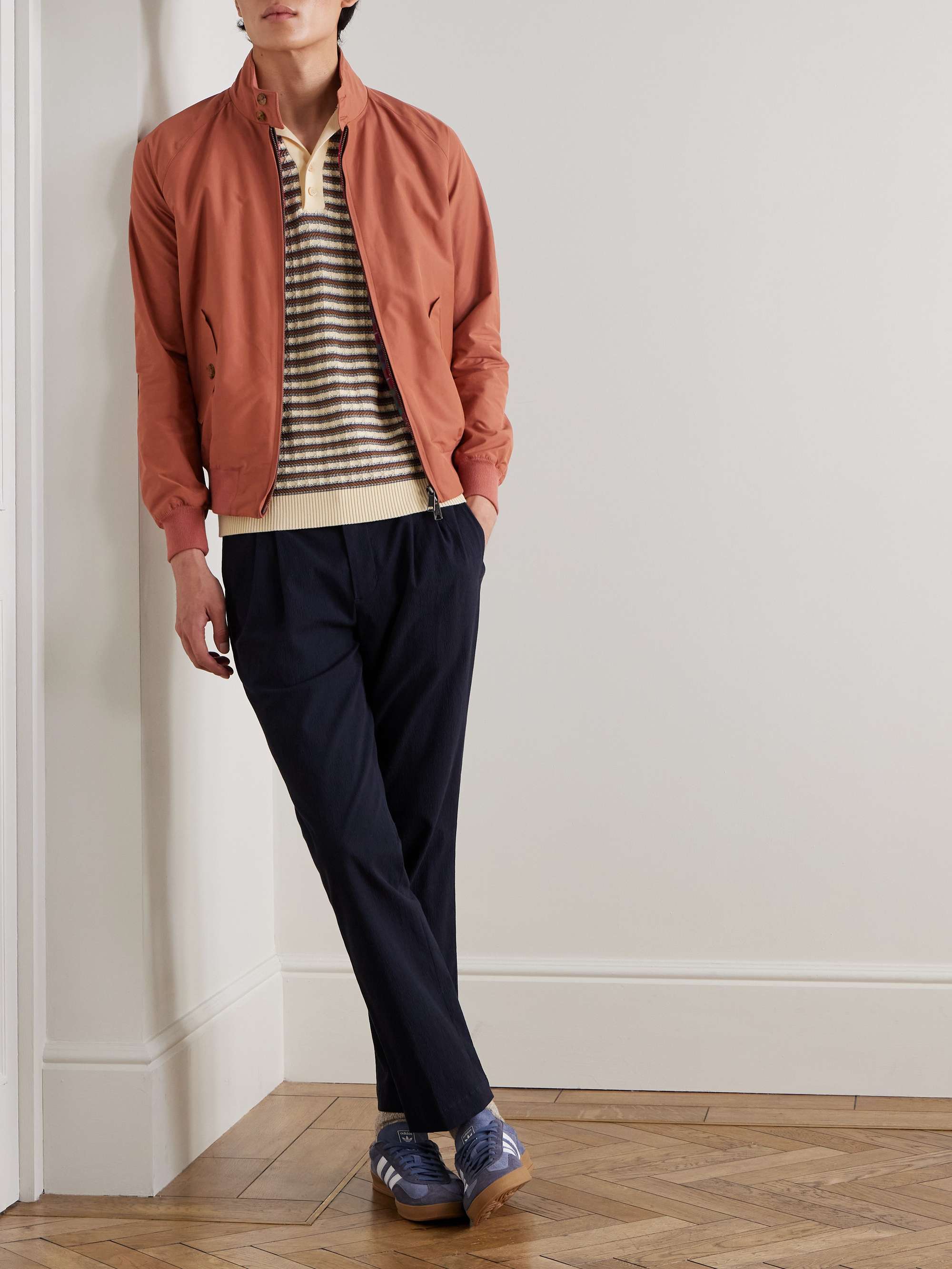 BARACUTA G9 Harrington-Jacke aus einer Baumwollmischung