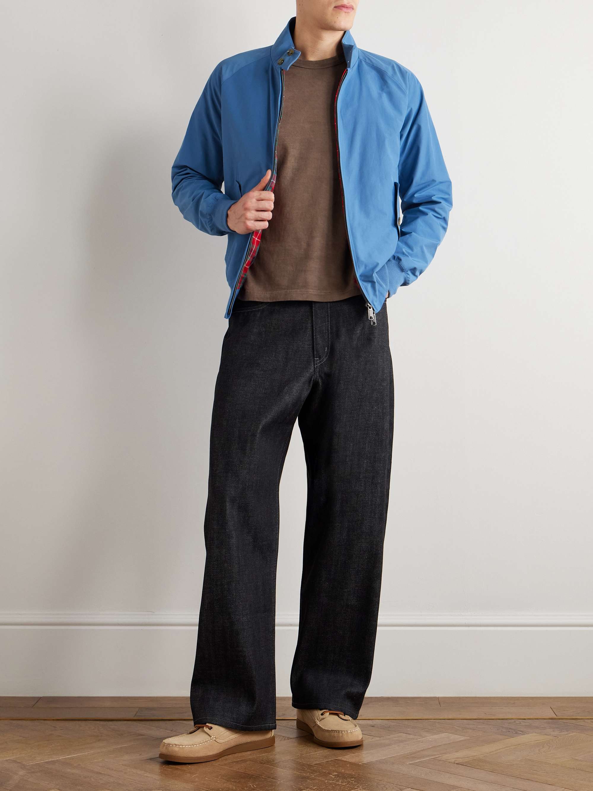 BARACUTA G9 Harrington-Jacke aus einer Baumwollmischung