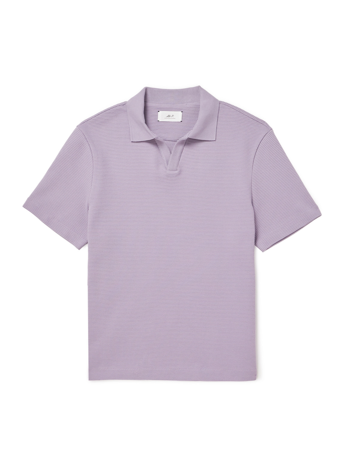Jonny Waffle-Knit Organic Cotton Polo Shirt