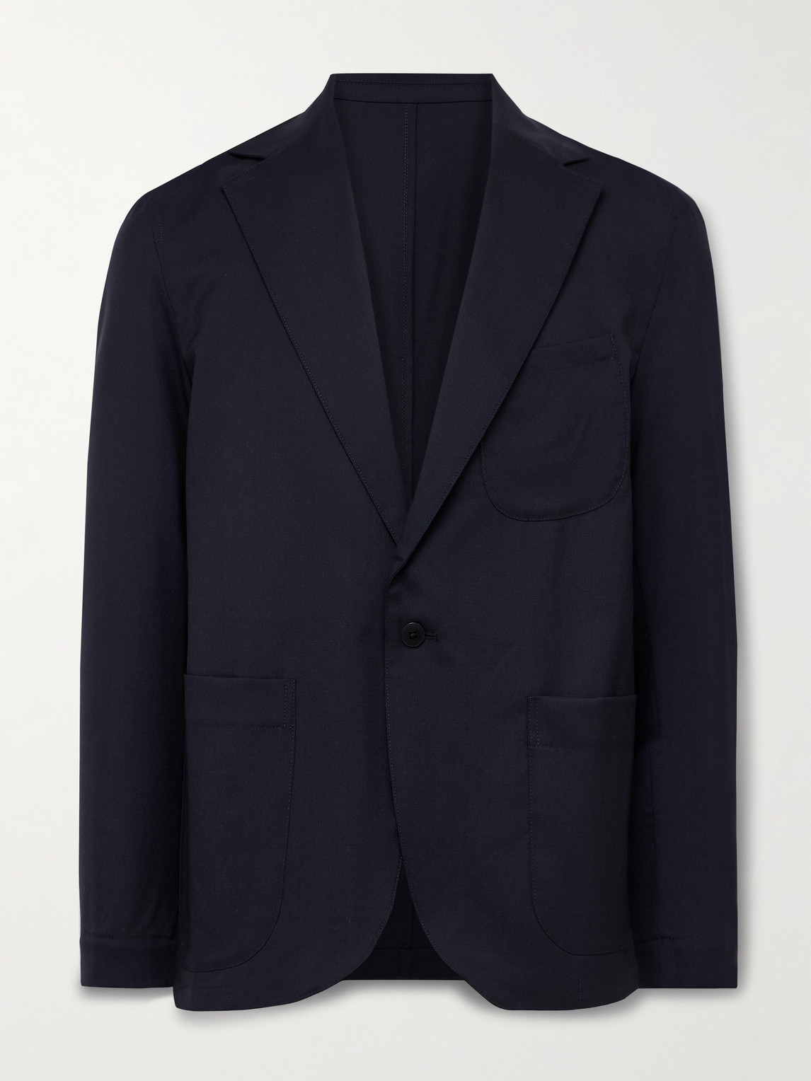 Stòffa Unstructured Wool Suit Jacket In Blue