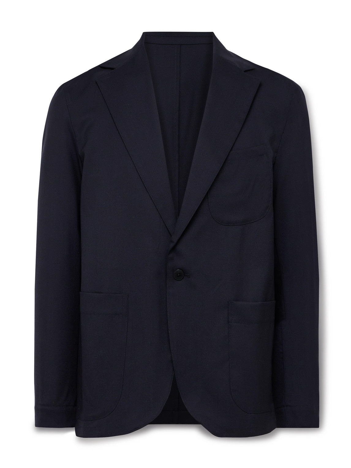 Stòffa Unstructured Wool Suit Jacket In Blue
