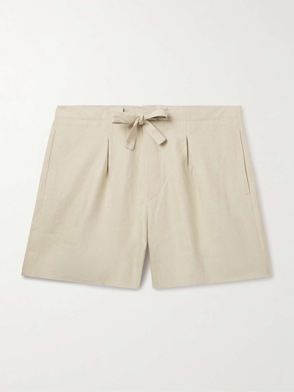 Stòffa Straight-leg Linen Drawstring Shorts