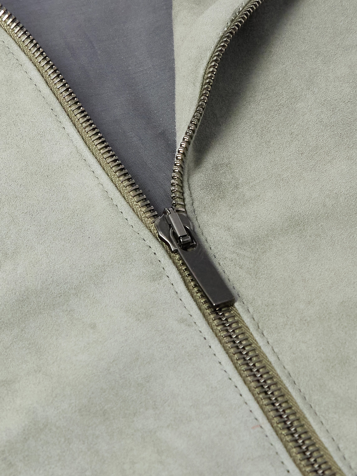 Shop Stòffa Suede Bomber Jacket In Green