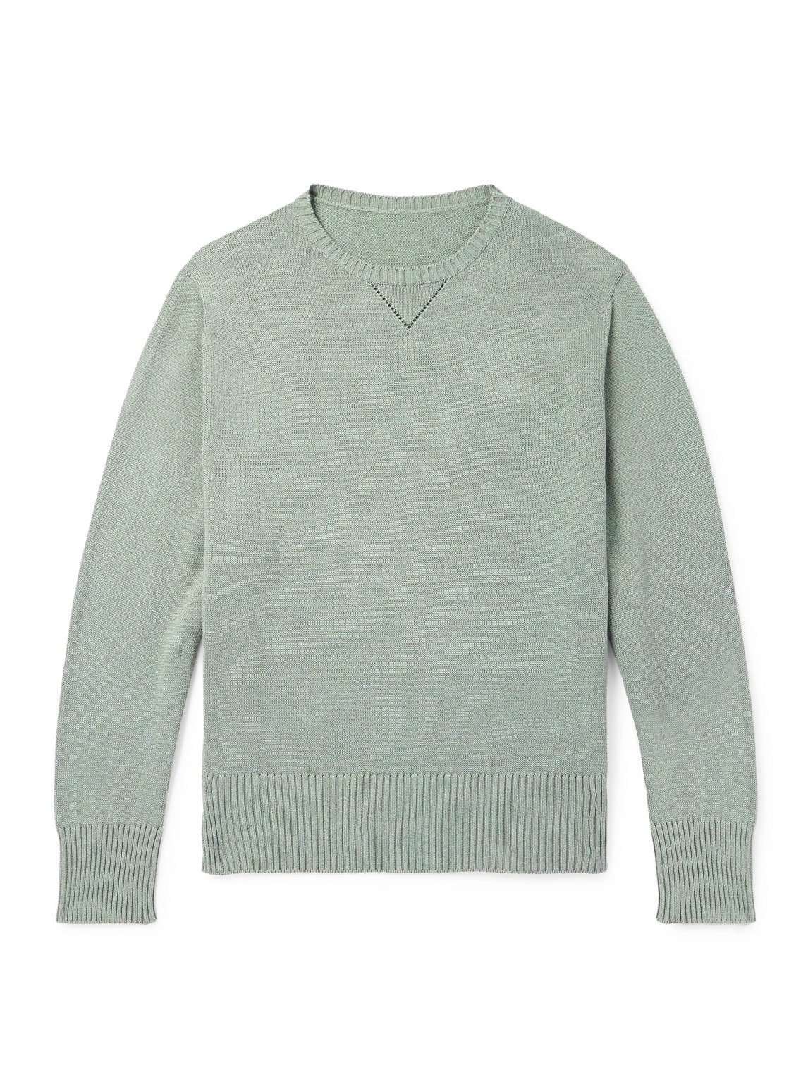 Stòffa Slim-fit Cotton Sweater In Green
