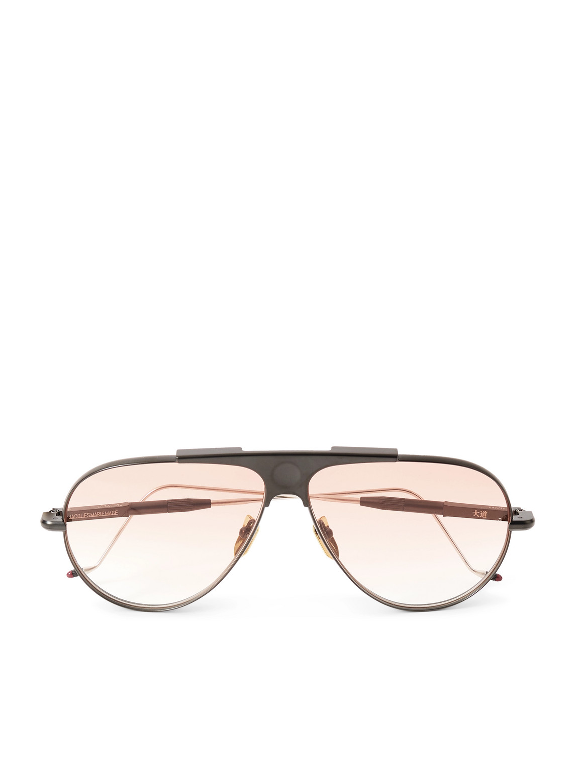 Jacques Marie Mage Kyosho Daido Aviator-style Beta Titanium Sunglasses In Black