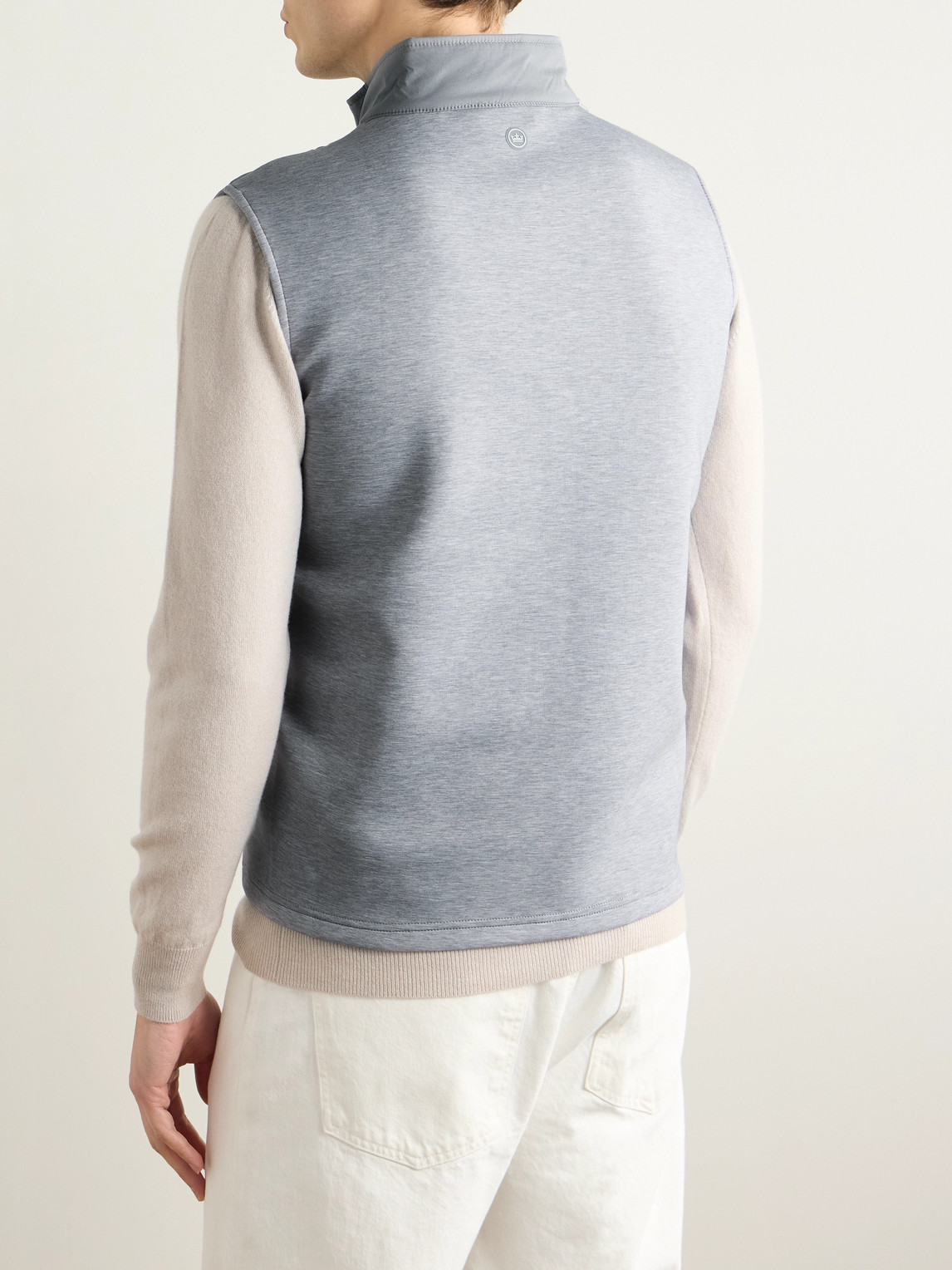PETER MILLAR WINSOME HYBRID PADDED QUILTED STRETCH-NYLON AND JERSEY GILET