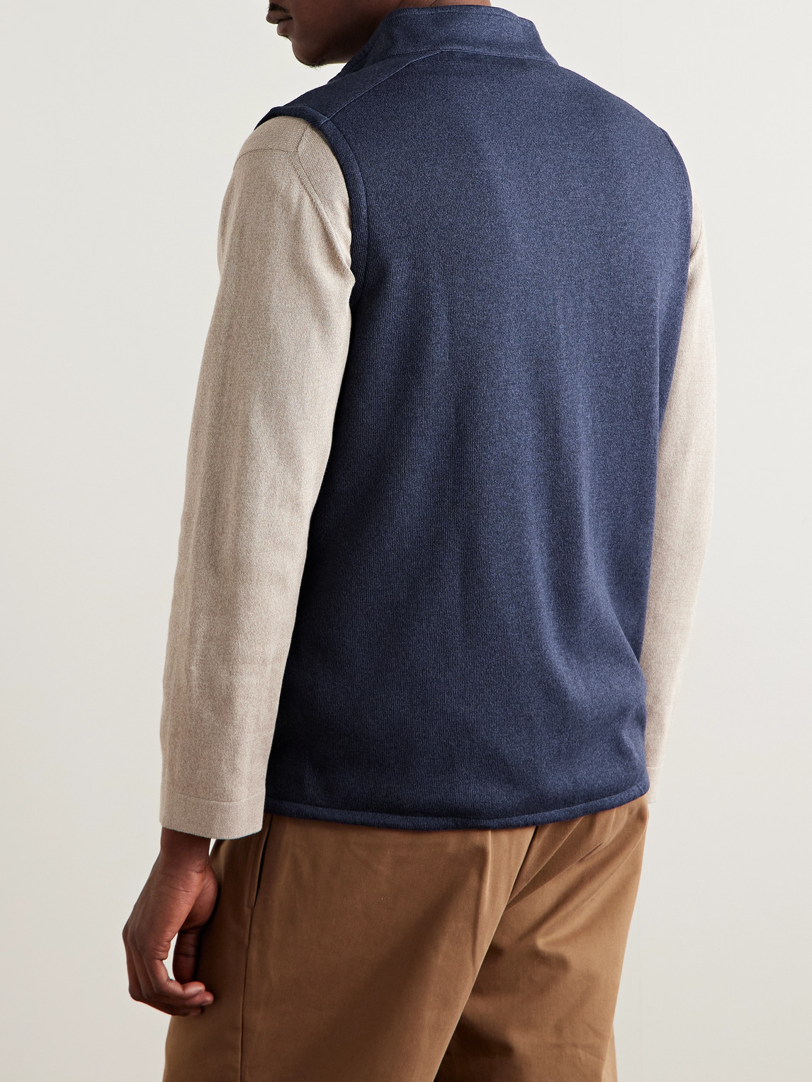 Shop Peter Millar Crown Stretch Recycled-jersey Gilet In Blue