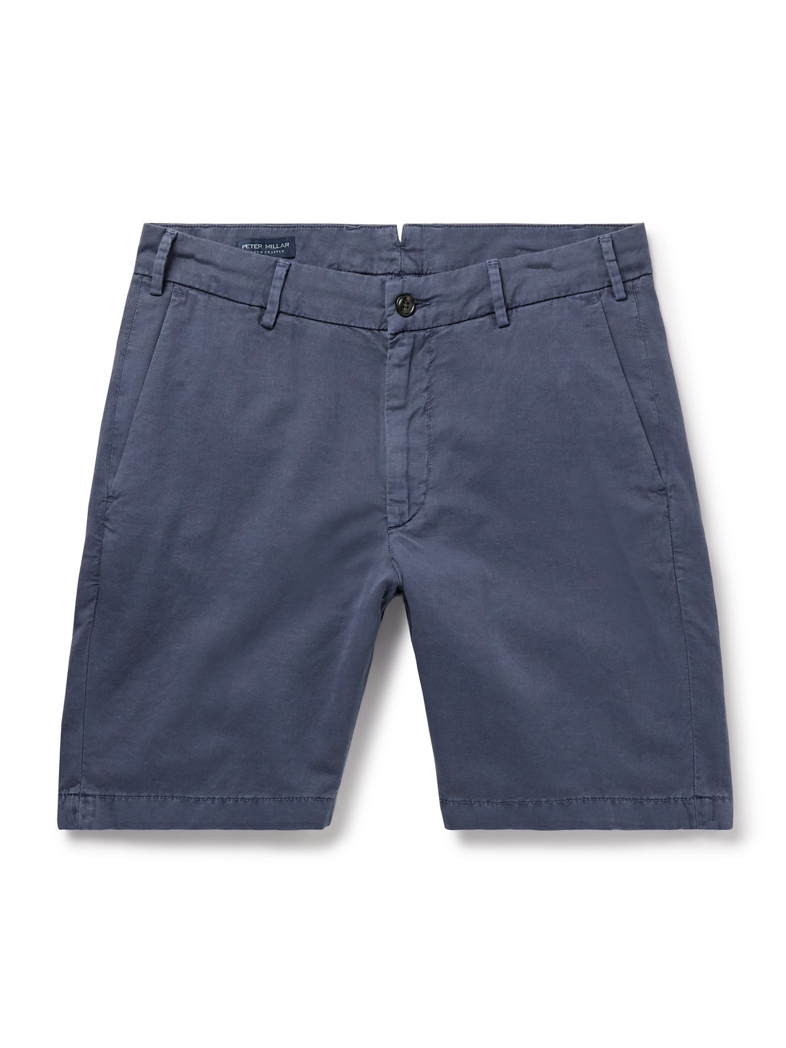 Peter Millar Somerset Slim-fit Cotton-blend Twill Shorts In Blue